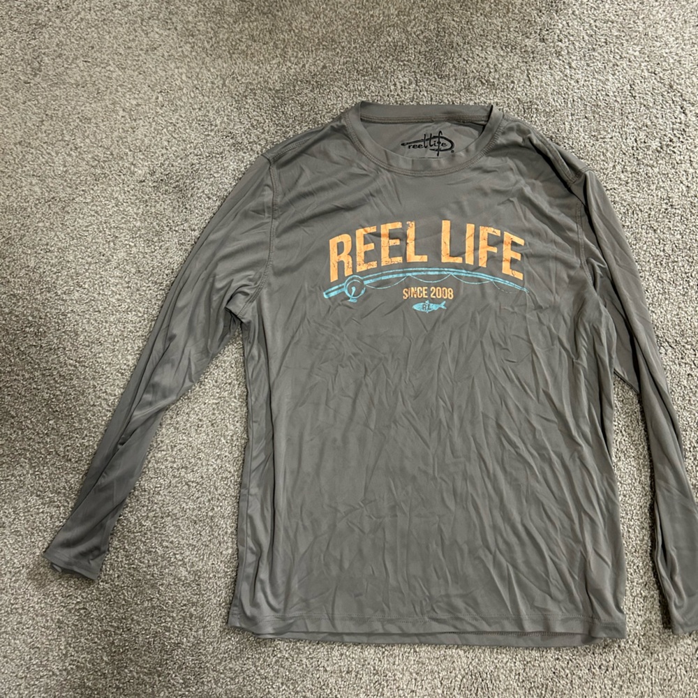 Reel Life Gray Long Sleeve Shirt
